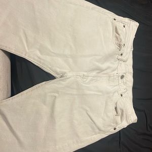 White Levi, wide leg low rise jeans